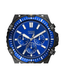 Fossil Garrett Chronograph Blue Dial Black Rubber Strap Watch for Men - FS5695