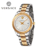 Versace Hellenyium Silver Dial Two Tone Steel Strap Watch for Women - V12030015