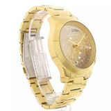 Guess Crush Gold Dial Gold Steel Strap Watch For Women - GW0020L2