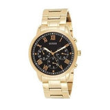 Guess Hendrix Multifunction Black Dial Gold Steel Strap Watch for Men - W1309G2