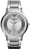 Emporio Armani Classic Quartz Silver Dial Silver Steel Strap Watch For Men - AR2478