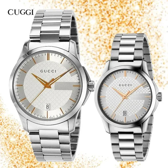 Gucci G Timeless Silver Dial Silver Steel Strap Unisex Watch