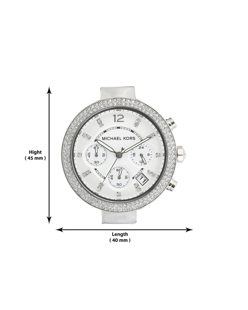 Michael Kors Parker White Dial White Leather Strap Watch for Women - MK2277