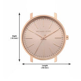 Michael Kors Pyper Quartz Rose Gold Dial Rose Gold Mesh Strap Watch For Women - MK4340