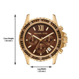 Michael Kors Everest Chronograph Brown Dial Two Tone Steel Strap Watch For Women - MK6973