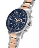 Maserati SFIDA Chronograph Blue Dial Two Tone Steel Strap Watch For Men - R8873640012