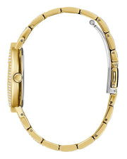 Guess Trend Diamonds Gold Dial Gold Steel Strap Watch for Women - GW0512L2