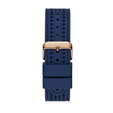 Guess Fleet Blue Dial Blue Rubber Strap Watch for Men - W0971G3