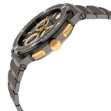 Versace Greca Icon Quartz Black Dial Black Steel Strap Watch For Men - VEZ900521