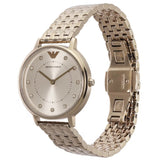 Emporio Armani Dress Quartz Rose Gold Dial Rose Gold Steel Strap Watch For Women - AR11062