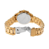 Michael Kors Runway Chronograph Gold Dial Gold Steel Strap Watch For Women - MK7326