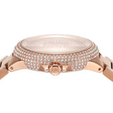 Michael Kors Camille Analog Pink Dial Rose Gold Steel Strap Watch for Women - MK7340