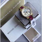 Michael Kors Ritz Chronograph Gold Dial Two Tone Steel Strap Watch For Women - MK6517