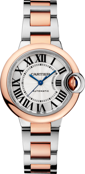 Cartier Ballon Bleu de Cartier Silver Dial Two Tone Steel Strap Watch for Women - W2BB0032