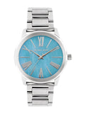 Michael Kors Hartman Quartz Blue Dial Silver Steel Strap Watch For Women - MK3519