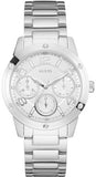 Guess Confetti Silver Dial Silver Steel Strap Watch for Women - W0778L1