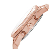 Fossil Boyfriend Multifunction Rose Gold Dial Rose Gold Steel Strap Watch for Women - ES3885