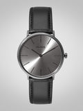 Hugo Boss Modern Grey Dial Black Leather Strap Watch for Men - 1513540