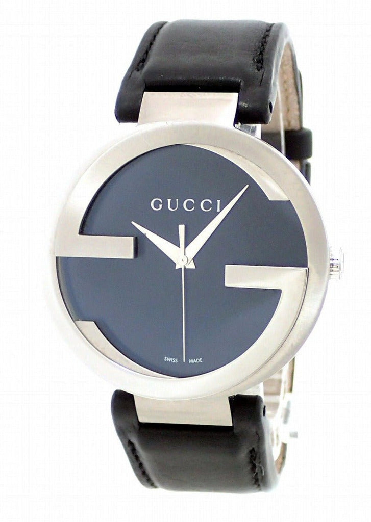 GUCCI 置時計 ブラック/シルバー　201 SWISS MADE クォーツ Gucci Quartz Table clock 210 Table clock Stainless Steel for