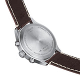 Tissot PR 100 Quartz Chronograph Silver Dial Brown Leather Strap Watch for Men - T101.417.16.031.00