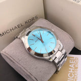 Michael Kors Runway Blue Dial Silver Steel Strap Watch for Women - MK3292