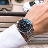 Jam Tangan Pria Tissot T Classic Luxury Powermatic 80 Dial Hitam Tali Baja Perak - T086.408.11.056.00