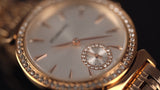 Michael Kors Abbey Three-Hand Analog Crystals Rose Gold Dial Rose Gold Steel Strap Watch for Women - MK4617