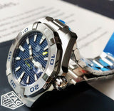 Tag Heuer Aquaracer Automatic Blue Dial Silver Steel Strap Watch for Men - WBD2112.BA0928