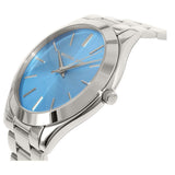 Michael Kors Runway Blue Dial Silver Steel Strap Watch for Women - MK3292