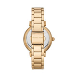 Michael Kors Abbey Three-Hand Analog White Dial Gold Steel Strap Watch for Women - MK4615