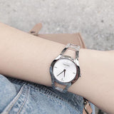 Calvin Klein Class White Dial Silver Steel Strap Watch for Women - K6R23126