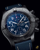 Breitling Avenger B01 Chronograph 45 Blue Dial Blue Nylon Strap Watch for Men - AB01821A1C1X1