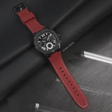 Guess Headline Multifunction Grey Dial Burgundy Silicone Strap Watch For Men - GW0571G4