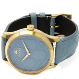 Gucci G Timeless Quartz Blue Dial Blue Leather Strap Watch For Men - YA1264097