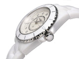 Chanel J12 Diamonds Mother of Pearl White Dial White Steel Strap Watch for Women - J12 H5704