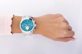 Michael Kors Runway Quartz Blue Dial Silver Steel Strap Watch For Women - MK5953