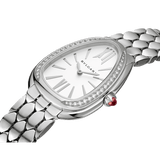 Bvlgari Serpenti Seduttori Diamonds Silver Dial Silver Steel Strap Watch for Women - SERPENTI103361