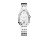 Bvlgari Serpenti Seduttori Diamonds Silver Dial Silver Steel Strap Watch for Women - SERPENTI103361