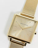 Armani Exchange Lola Quartz Gold Dial Gold Mesh Strap Watch For Women - AX5801