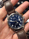 IWC Pilots Watch Mark XVII Edition Le Petit Prince Blue Dial Brown Leather Strap Watch for Men - IW326506