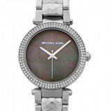 Michael Kors Parker Mother of Pearl Silver Steel Strap Watch for Women - MK6424