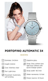 IWC Portofino Automatic Blue Dial Blue Leather Strap Watch for Women - IW357416