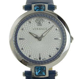 Versace Olympo Gleam White Dial Green Leather Strap Watch for Women - VAN020016