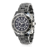 Chanel J12 Quartz Diamonds Black Dial Black Steel Strap Watch for Women - J12 H1625