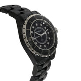 Chanel J12 Quartz Diamonds Black Dial Black Steel Strap Watch for Women - J12 H1625