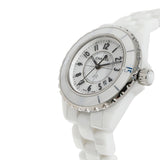 Chanel J12 Ceramic White Dial White Steel Strap Watch for Women - J12 H0968