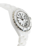 Chanel J12 Ceramic White Dial White Steel Strap Watch for Women - J12 H0968