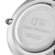 Daniel Wellington Petite Sterling Black Dial Brown Leather Strap Watch For Women - DW00100178