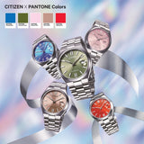 Citizen x Pantone Dreamy Pink Dial Silver Steel Strap Watch For Men - NJ0158-89X