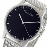 Calvin Klein City Chronograph Black Dial Silver Mesh Bracelet Watch for Men - K2G2G121